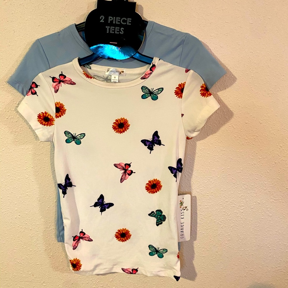 Girls junior 2 pack shirts